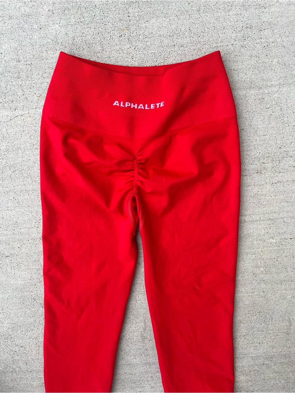 Alphalete Women Red Scrunch Leggings